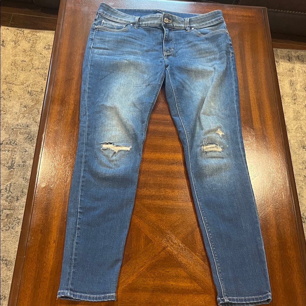 Classic Blue Distressed Skinny Jeans